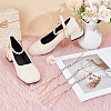 Glass Pearl Beads High-heeled Shoelaces HJEW-OC00059-5