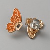 Butterfly Shape Alloy Enamel Adjustable Jean Button Pins FIND-WH0609-81KCG-07-2