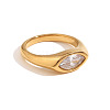 316L Stainless Steel with Cubic Zirconia Finger Rings FS-WGB17C9-09-1