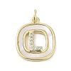 Rack Plating Brass Micro Pave Clear Cubic Zirconia Pendants KK-E102-33G-L-1