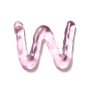 Transparent Resin Alphabet Pendants LS-RESI-C028-02W-1