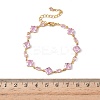 Brass Link Chain Bracelets BJEW-D378-07G-2