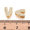Brass Micro Pave Clear Cubic Zirconia Beads KK-T071-17G-V-3