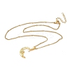 304 Stainless Steel Micro Pave Clear Cubic Zirconia Pendant Necklaces for Women LS-NJEW-Z103-01G-01-4