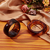 2Pcs 2 Colors Acrylic Bangles for Women BJEW-UN0001-76-2