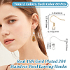 160Pcs 2 Colors 304 Stainless Steel Earring Hooks STAS-BBC0003-78-2