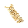 Brass Micro Pave Clear Cubic Zirconia Links KK-D357-03G-G-2