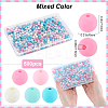 500Pcs Rubberized Style Imitated Silicone Acrylic Beads MACR-SP0001-07A-2