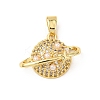 Brass Micro Pave Cubic Zirconia Pendants KK-F917-05A-G-1
