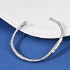 304 Stainless Steel Open Cuff  Bangles for Women BJEW-R019-03P-03-2