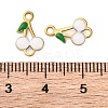 Ion Plating(IP) 304 Stainless Steel Enamel Fruit Connector Charms STAS-P373-01G-4