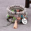 Boho Style Wood Beaded Stretch Bracelet Sets for Women WGE3C3B-62-1