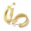 Rack Plating Texture Oval Brass Stud Earrings EJEW-P272-07G-2
