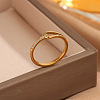 304 Stainless Steel Micro Pave Clear Cubic Zirconia Finger Rings FS-WG74BF6-05-4