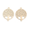 Long-Lasting Plated Brass Links Connector Charms KK-K336-45KCG-1