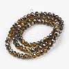 Electroplate Transparent Glass Beads Strands EGLA-A034-T2mm-P09-2