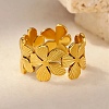 304 Stainless Steel Adjustable Open Cuff Rings for Women RJEW-U060-03A-G-1