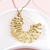 Exaggerated Semicircle 304 Stainless Steel Pendant Necklaces NJEW-M096-27G-1