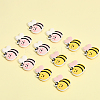 CHGCRAFT 12Pcs 2 Colors Silicone Beads SIL-CA0002-41-3