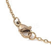 Natural Mixed Gemstone Cluster Flower Pendant 304 Stainless Steel Cable Chain Necklaces with Glass Seed Baeds NJEW-MZ00142-5