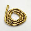 Electroplate Non-magnetic Synthetic Hematite Rondelle Beads Strands X-G-J216B-06-2