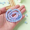 Baking Painted Imitation Jade Glass Round Bead Strands DGLA-YW0001-19A-2