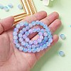 Baking Paint Imitation Jade Glass Round Bead Strands DGLA-YW0001-19A-2