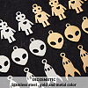 DICOSMETIC 24Pcs 6 Style 201 Stainless Steel Laser Cut Pendants STAS-DC0008-58-4