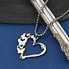 201 Stainless Steel Laser Cut Heart Butterfly Pendant Box Chain Necklaces for Women LS-NJEW-Q004-06P-2