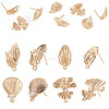 8Pcs 4 Styles Brass with Clear Cubic Zirconia Stud Earring Findings KK-TA0002-61-1