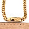 12MM 304 Stainless Steel Cuban Link Chain Necklaces NJEW-C099-03G-5