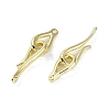 Brass Hook and Eye Clasps KK-B087-18G-2