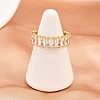 304 Stainless Steel Micro Pave Cubic Zirconia Finger Rings RJEW-D336-11G-2