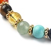 Natural & Synthetic Mixed Gemstone Braided Bead Bracelets BJEW-TA00325-2