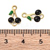 Ion Plating(IP) 304 Stainless Steel Enamel Fruit Connector Charms STAS-P373-01G-02-3