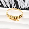 304 Stainless Steel Adjustable Open Cuff Rings for Women RJEW-U062-01B-G-1