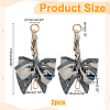 2Pcs Polyester Bowknot Bag Extension Chains PURS-ME0001-01B-2