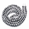 Electroplate Non-magnetic Synthetic Hematite Beads Strands G-T114-60B-P-2