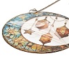 Stained Acrylic & Iron Suncatchers HJEW-F022-01D-2