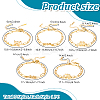 5 sets 5 styles 304 Stainless Steel Paperclip Chains & Cable Chain Bracelet Sets BJEW-PH0004-43-4