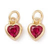 Brass inlaid Cubic Zirconia Pendants LS-ZIRC-A019-13G-C-1