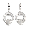 Ring 304 Stainless Steel Dangle Earrings EJEW-L283-083P-1