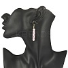Glass Pearl & Seed Column Dangle Earrings EJEW-MZ00059-02-3