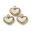 304 Stainless Steel Resin Pendants STAS-P406-15A-G-1