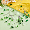 50Pcs 5 Colors Glass Pendants PALLOY-PH01801-2