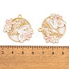 Rack Plating Alloy Enamel Pendants FIND-A040-05B-03G-3
