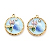 304 Stainless Steel Enamel Pendants STAS-B084-04G-03-1
