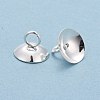 201 Stainless Steel Bead Cap Pendant Bails STAS-L244-27A-S-3