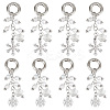 Christmas Snowflake Alloy Bookmarks Pendant Decoration HJEW-SC0001-81-1