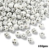 150Pcs Opaque Acrylic Beads MACR-YW0004-21C-1